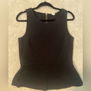 J. Crew Elegant Black Knit Peplum Top